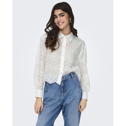 Broderie Anglaise Short Blouse in Cotton - Only - Modalova