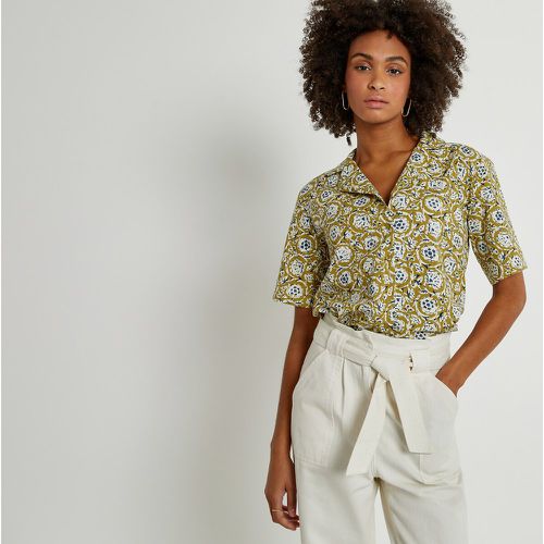 Floral Print Cotton Blouse with Tailored Collar - LA REDOUTE COLLECTIONS - Modalova