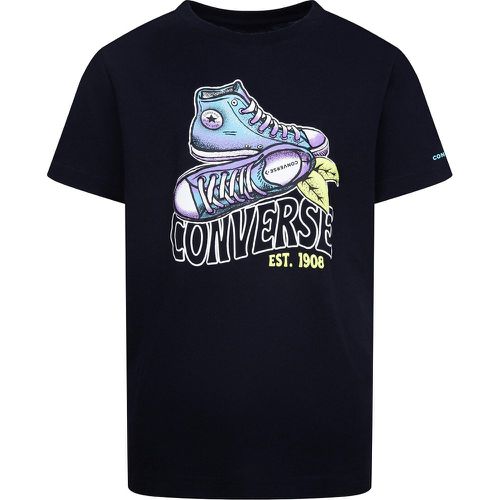 Logo Print T-Shirt in Cotton Mix with Short Sleeves - Converse - Modalova