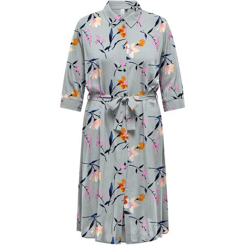 Floral Midi Shirt Dress - ONLY CARMAKOMA - Modalova