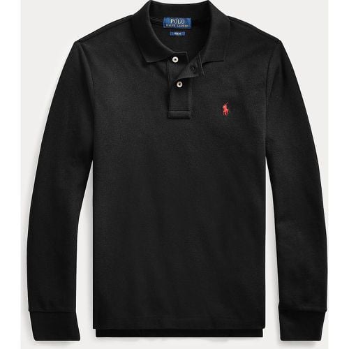 Embroidered Logo Polo Shirt in Cotton with Long Sleeves, 6-14 Years - Polo Ralph Lauren - Modalova