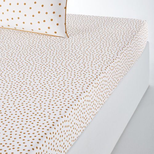 Lison Gold Spotted 100% Washed Cotton Fitted Sheet - LA REDOUTE INTERIEURS - Modalova