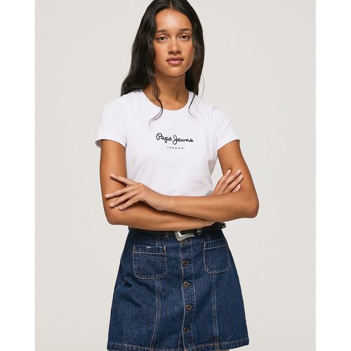 Logo Print Cotton T-Shirt with Short Sleeves - Pepe Jeans - Modalova