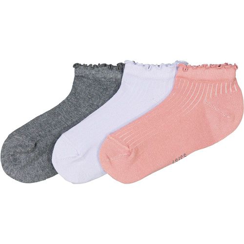Pack of 3 Pairs of Socks in Cotton Mix with Rolled Edging - LA REDOUTE COLLECTIONS - Modalova