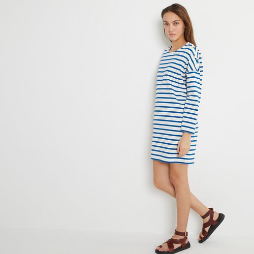 Les Signatures - Breton Striped Cotton Dress with Long Sleeves - LA REDOUTE COLLECTIONS - Modalova
