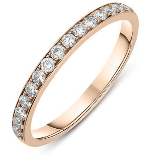 Ct Rose Gold 0.25ct Diamond Channel Set Wedding Half Eternity Ring - C W Sellors Diamond Jewellery - Modalova