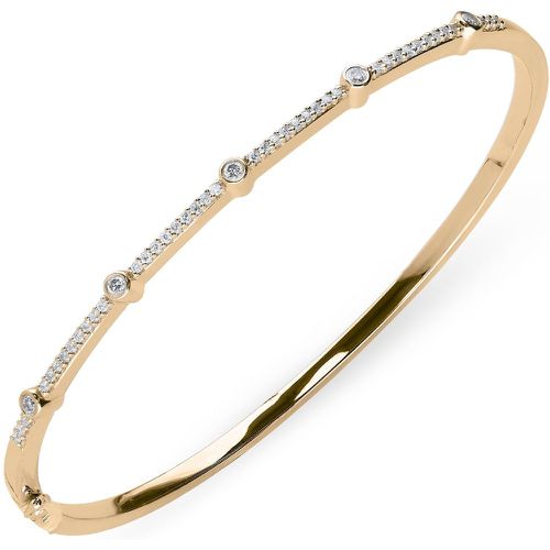 Ct Rose Gold 0.35ct Diamond Hinged Bangle - C W Sellors Diamond Jewellery - Modalova