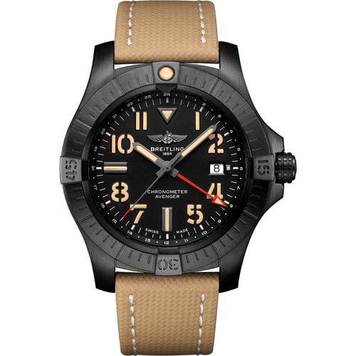 Watch Avenger Automatic GMT 45 Night Mission Leather Tang Type - Breitling - Modalova