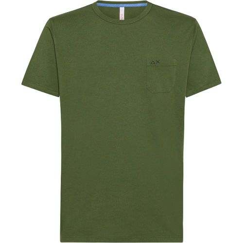T-shirt girocollo con taschino - SUN 68 - Modalova