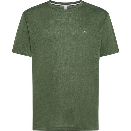 SUN 68 T-shirt girocollo in lino - SUN 68 - Modalova