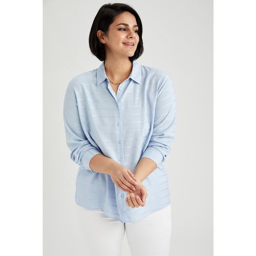 Plain Long Sleeve Relaxed Fit Shirt - DeFacto - Modalova