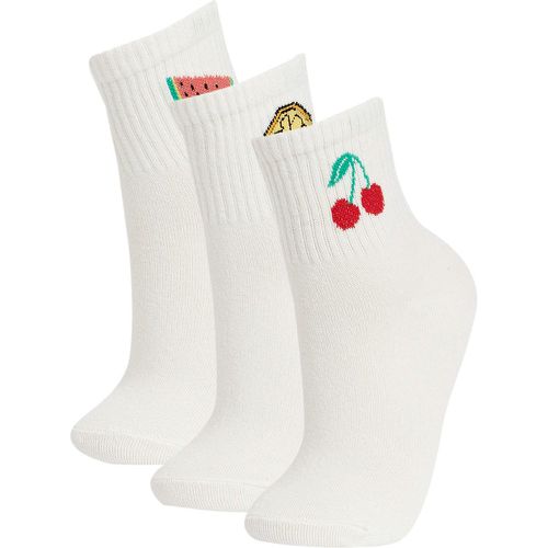Fruit Patterned Socks 3-Pack - DeFacto - Modalova