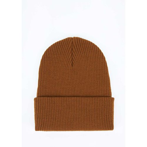 Knitted Beanie Hat - Brown - DeFacto - Modalova