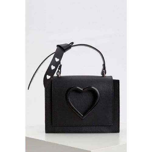 Faux Leather Shoulder Bag - Black - DeFacto - Modalova