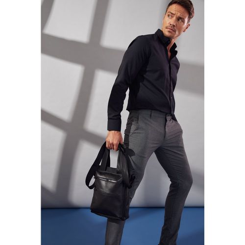 Leather Shoulder Bag - Black - DeFacto - Modalova