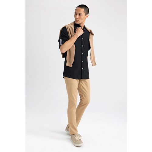 Slim Fit Chino Trousers - Beige - DeFacto - Modalova