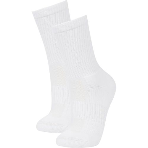 Pack Knit Long Socks - White - DeFacto - Modalova