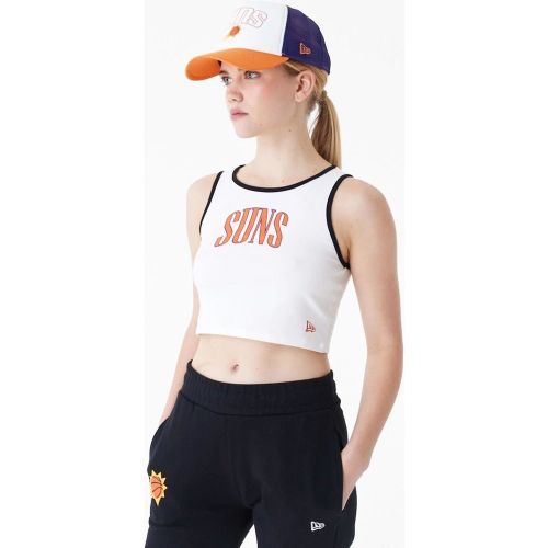 Phoenix Suns Womens NBA Team Wordmark White Crop Tank Top female - New Era Cap - Modalova