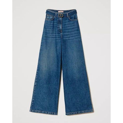 Jeans Zampa con cintura - TWINSET - Modalova