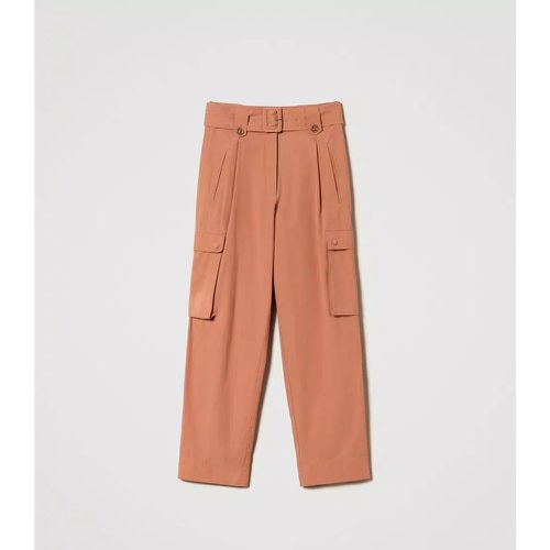 Pantaloni cargo arancio - TWINSET - Modalova