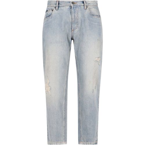 Jeans loose con abrasioni - Dolce & Gabbana - Modalova