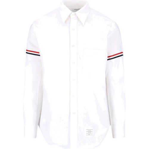 Camicia logo tricolore - Thom Browne - Modalova