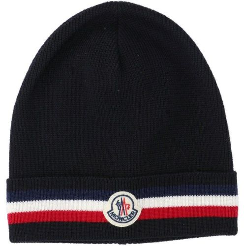 Berretto logo "Tricolore" - Moncler - Modalova