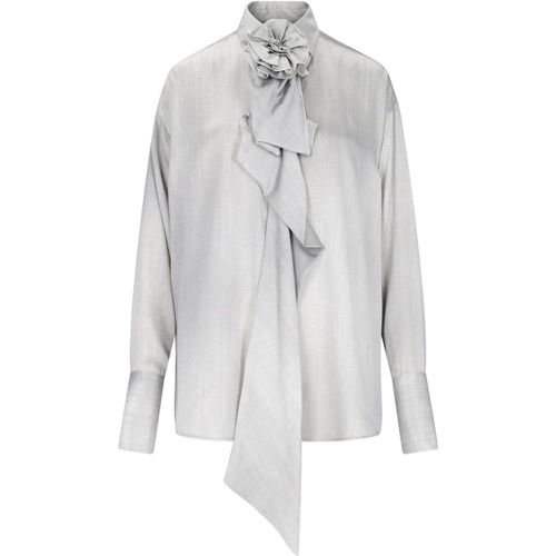 Camicia lavallière con rouches - Ermanno Scervino - Modalova