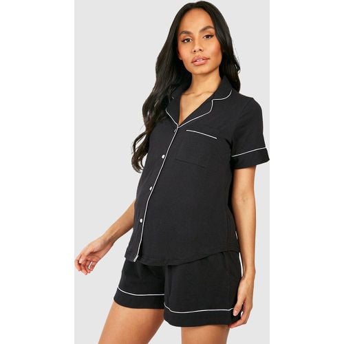 Pijama Premamá De Tela Jersey Con Botones Y Ribetes - boohoo - Modalova