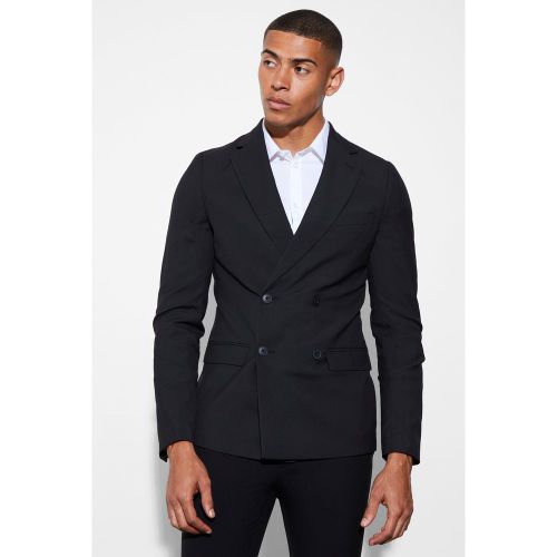 Chaqueta De Traje Súper Ajustada Con Botonadura Doble - boohoo - Modalova
