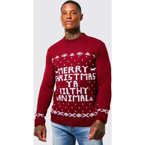 Jersey Con Estampado Merry Christmas Ya Filthy Animal - boohoo - Modalova