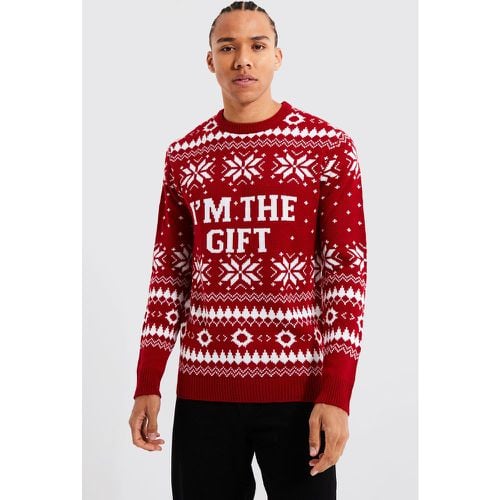 Jersey Tall Navideño Con Estampado I'M The Gift - boohoo - Modalova