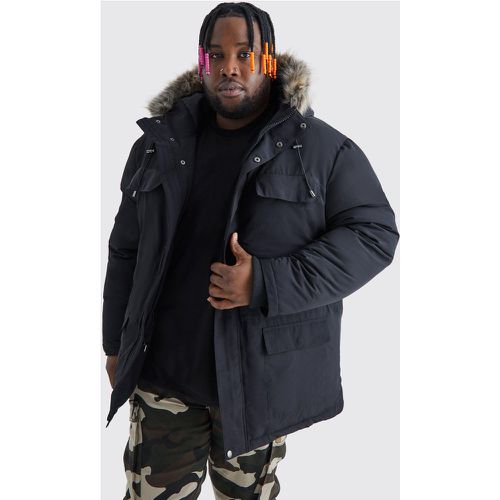 Parka Artico Plus Size con cappuccio in pelliccia sintetica - boohoo - Modalova