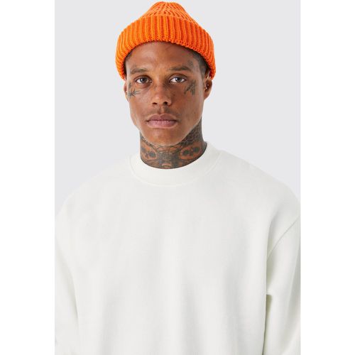 Gorro Micro De Canalé, Naranja - boohoo - Modalova