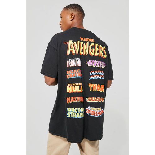 Camiseta Oversize Con Estampado De Los Vengadores Marvel - boohoo - Modalova