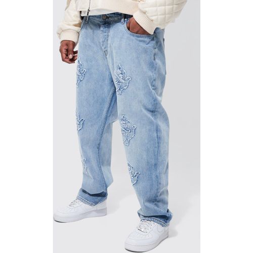 Jeans dritti Plus Size con applique di colomba - boohoo - Modalova
