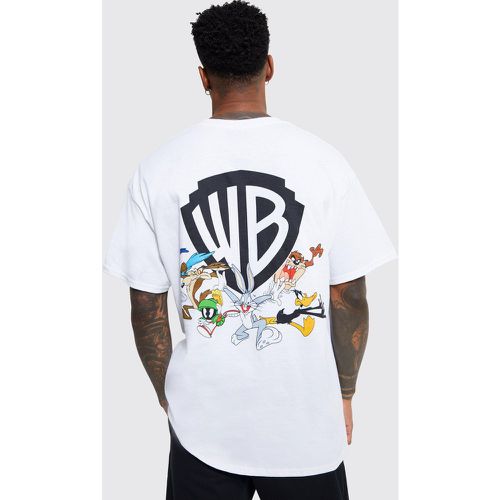 T-shirt oversize ufficiale con logo Warner Bros - boohoo - Modalova