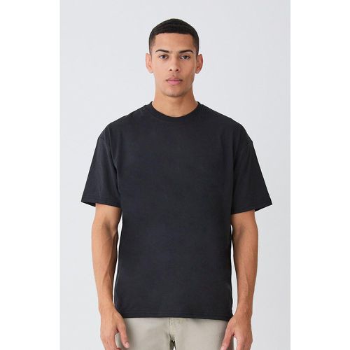 T-shirt a girocollo oversize, Nero - boohoo - Modalova