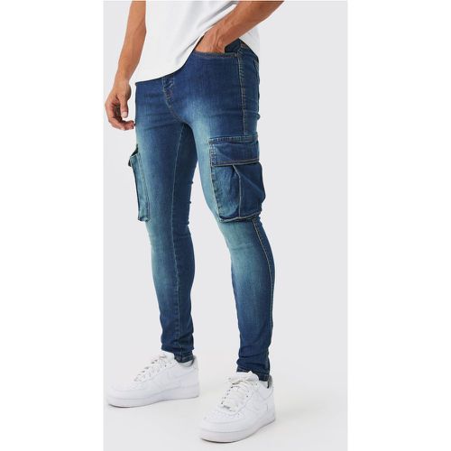 Jeans Cargo Super Skinny Fit in Stretch - boohoo - Modalova