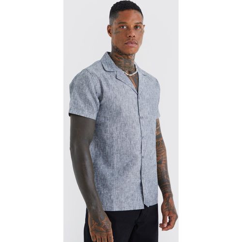 Camicia effetto lino a maniche corte con rever - boohoo - Modalova