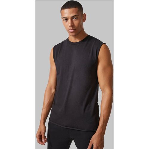 Top Sin Mangas Man Active, Negro - boohoo - Modalova