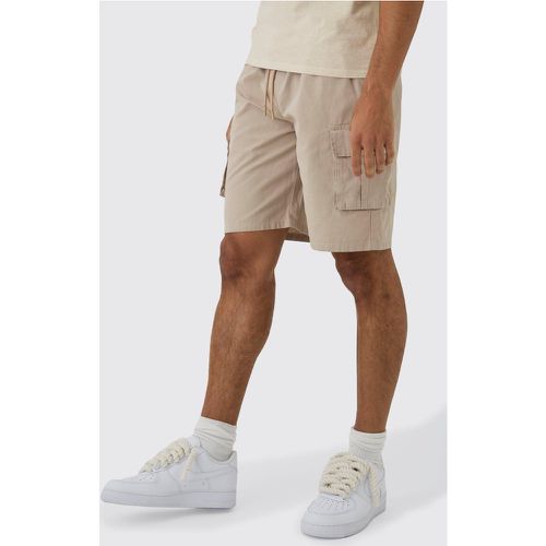 Pantaloncini Cargo rilassati in nylon ripstop con vita elasticizzata - boohoo - Modalova