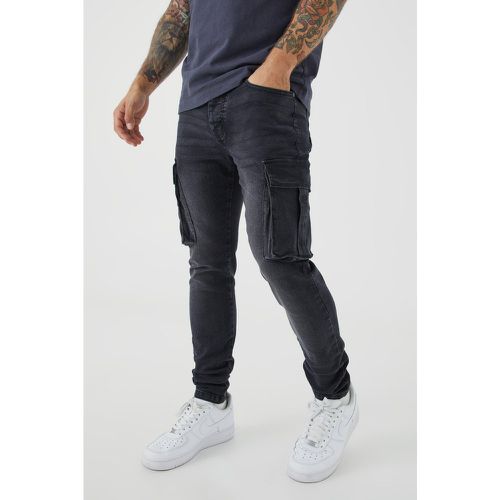 Jeans Cargo Skinny Fit in Stretch - boohoo - Modalova