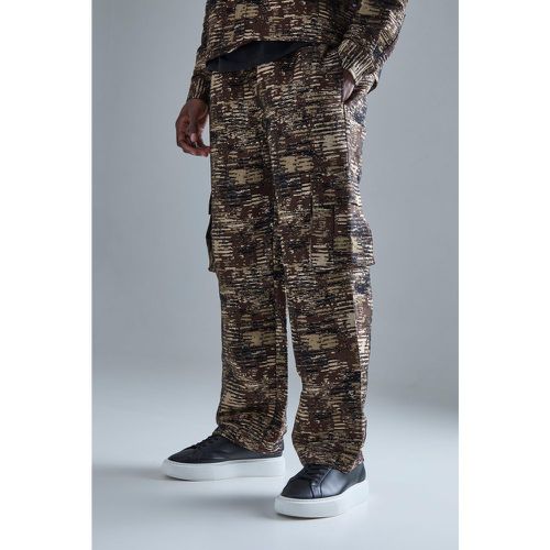 Pantalón Cargo Holgado Texturizado De Camuflaje - boohoo - Modalova