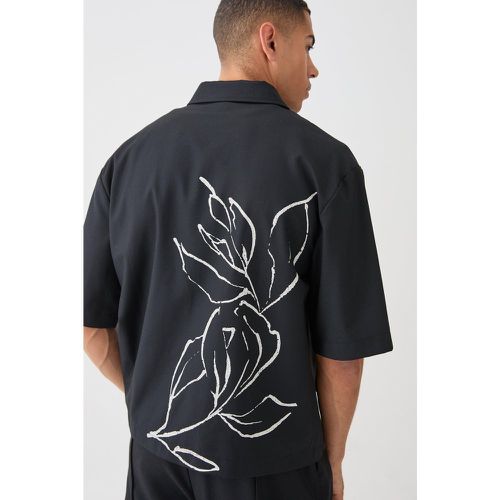 Camisa Oversize Elástica Con Estampado De Flores - boohoo - Modalova