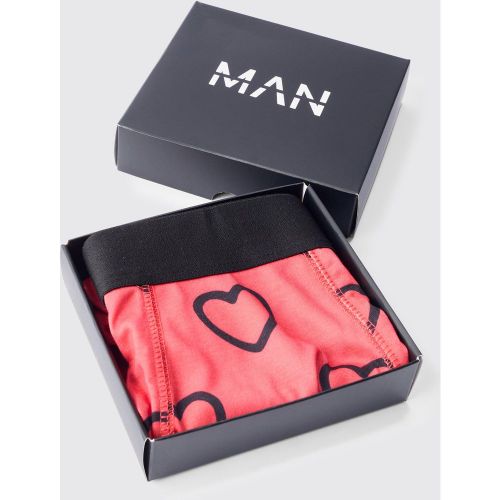 Set regalo Boxer con cuori, Rosso - boohoo - Modalova