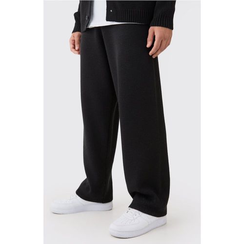 Pantaloni rilassati in maglia, Nero - boohoo - Modalova