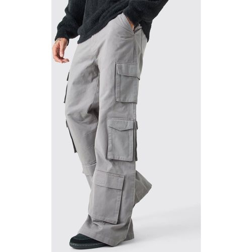 Pantalón Súper Holgado Sin Tratar Con Multibolsillos Cargo - boohoo - Modalova