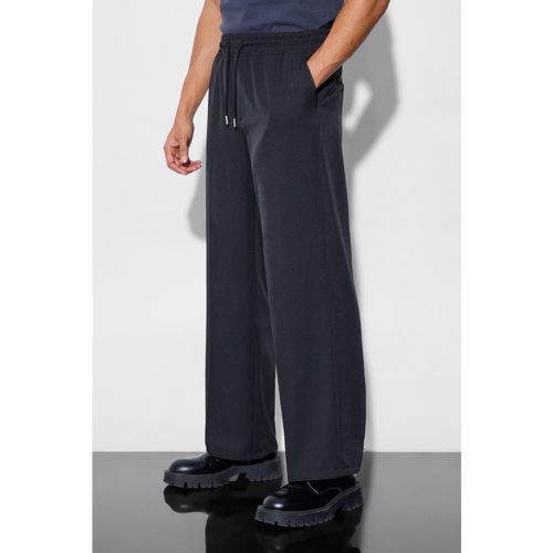 Drawcord Wide Fit Tailored Trousers - boohoo - Modalova
