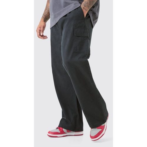 Pantalón Plus Cargo Holgado De Sarga Con Cintura Elástica - boohoo - Modalova